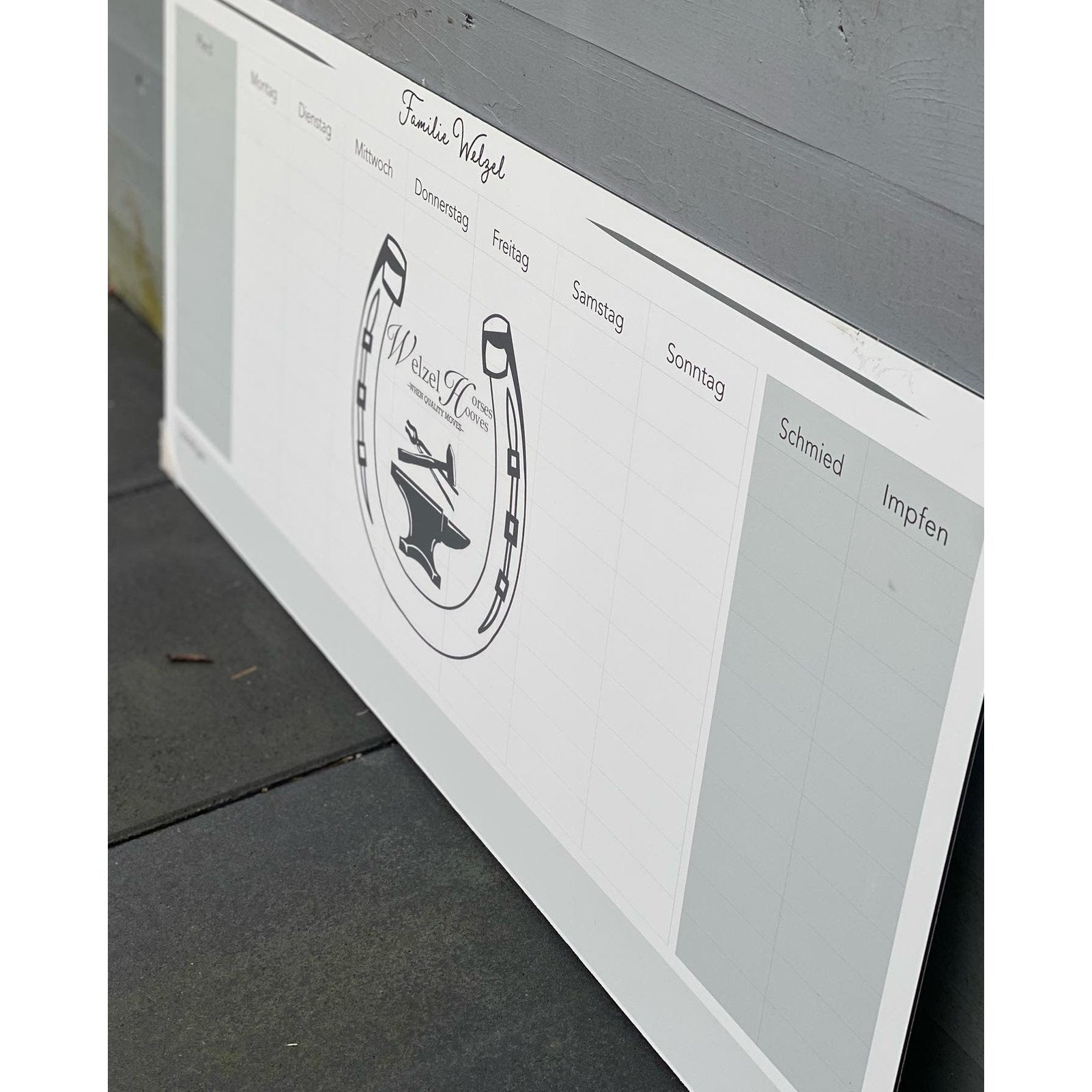 individuelle Stalltafel / Whiteboard